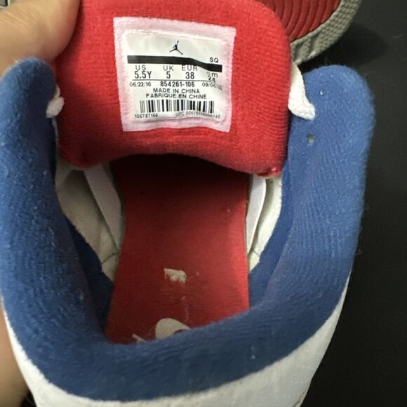 Nike Air Jordan III 3 OG True Blue Retro 2016 854261-106 sz 5.5Y pre-owned - Picture 7 of 8